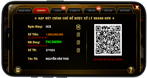 nap tien codepay hitclub